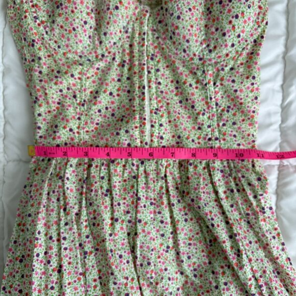 PINK Women's Corset floral dress Adjustable Removable Straps Size Small - Picture 7 of 8